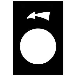 legend - 30 x 40 mm - black - slew left, slow-fast main