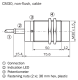 CM30-25NAP-KW1 Capacitive proximity sensor M30, 250VAC Sn=25mm, 2 wire switchable NO or NC, Non-Flush, Cable 2-wire 2 m 6028413 Sick alt_view_2