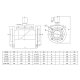 Flange solenoid valve DF65-NO DN65, Coil 230VAC, flow Kv: 43.2, flange connection: 4 x ø17.5 spacing ø145, working pressure: 0.5–10 bar, ambient temperature: -5 to +80°C, body material: cast iron alt_view_2