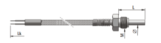 Temperatūras sensors ar vītni, PT100, 6 x 15mm, M8x1 vīne; TP-371PT100-6-15-2000-M8x1 main
