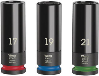Wheel Impaktor C Set 1 Socket set, 1/2" drive, 3 pieces, 05004595001 Wera main