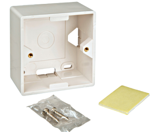 Wallmount Box for HSED0xUWyS, W80xH40xD80mm, RAL9010, HSEAP842WF Schrack Technik