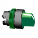 Head for illuminated selector switch, Harmony XB5, dark grey plastic, green handle, 22mm, universal LED, 3 positions, alt_view_2
