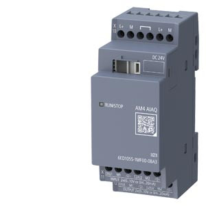 LOGO V9 AM4 AI AQ expansion module PS/: 24 V DC. 2 AI. 0-10 V or 0/4-20 mA 2 AO. 0-10 V or 0/4-20 mA for LOGO! 9 main