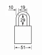 A5570MK | American Lock Solid Brass Padlock. Boron shackle - Master Keyed alt_view_2