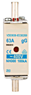 HRC fuse element, size 00 (000), 4A, 400VAC