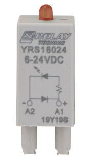 LED+PD module red 6-24VDC A1+ for S-Relay socket, YRS16024 Schrack Technik