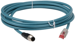 CAB-ETH-M03 Safety accessory Ethernet cable M12 4- pin male to RJ45 L=3m PVC (Light blue) n/a n/a n/a n/a n/a M12/RJ45 main