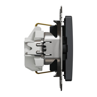 Socket-outlet, Sedna Design & Elements, 16A, 250V, side earth, anthracite main