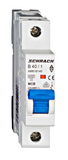 Circuit breaker (MCB) AMPARO 6kA, B 40A, 1-pole, Schrack Teknik, AM618140-- main