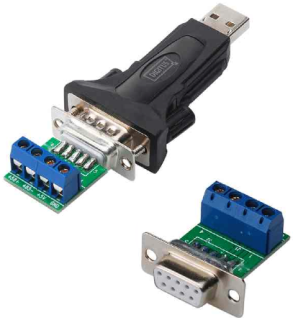 USB2.0-RS485 Adapteris, USB 2.0; D-Sub 9pin plug, USB-A plug; 0.8m; DA-70157, DA-70157 Digitus
