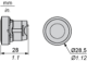 Pogas galva 22mm, ar atsperi, zila, ZB5AA6 Schneider Electric alt_view_5