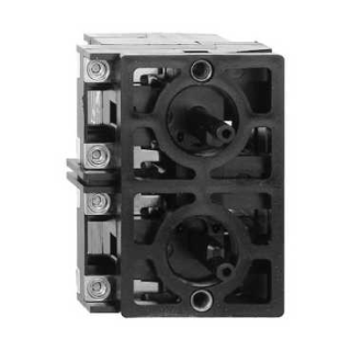 Double contact block, Harmony XAC, spring return, front mounting, single speed CO