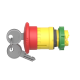 Emergency stop head, Harmony XB5, switching off, plastic, red mushroom 40mm, 22mm, trigger latching key release alt_view_3