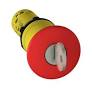 Monolithic emergency stop, Harmony XB7, plastic, red mushroom 40mm, 22mm, latching key release, 2NC main