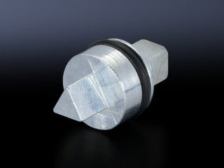 SZ Lock insert, version A, Die-cast zinc, 6.5 mm triangular, L: 27 mm, 2460650 Rittal