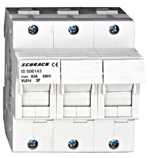 Fuse Carrier 50A, 14 x 51 mm, 3P, IS506143 Schrack Technik main