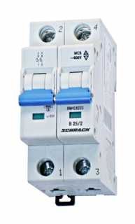 Automātslēdzis (MCB) B, 6A, 2,-pole, 4.5 kA, Schrack Teknik, BM418206-- main