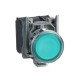 Illuminated push button, Harmony XB4, metal, green flush, 22mm, universal LED, plain lens, 1NO + 1NC, 24V AC DC alt_view_2