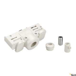 EUTRAC 3-phase track adapter incl. mounting accessory, white