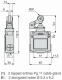 Limit switch, XCKM, thermoplastic roller lever plunger, 1NC+1 NO, snap, Pg11, XCKM121 alt_view_2