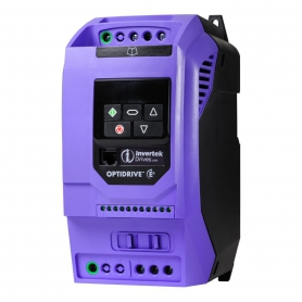 Variable frequency drive, Optidrive E3, 1.5 KW, 1 PH in, 3 PH out, 7A, 200-240V, Internal EMC Filter, IP20, Invertek Drives, ODE-3-220070-1F42 main