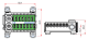 Izolēta PE sadalošā spaile 2x25mm2, 14x4mm2, zaļa IK021079 Schrack Technik alt_view_2