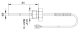 Temperatūras sensors ar vītni, PT100, 6 x 80mm, kabelis 3m, -50….500ºC, ET211 Evikon, ET211-PT100H-D6-E80.H30-G12-C6S.3-IP55-0, Evicon alt_view_4