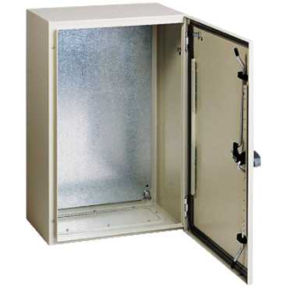 Wall mounted steel enclosure, PanelSeT S3D, plain door, without mounting plate, 400x400x200mm, IP66, IK10