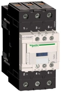 Контактор 22kW, 3P, 1NO + 1NC, 50A, катушка 230VAC, LC1D50AP7 Schneider Electric