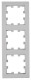 Three gang frame, Design CUBIC, silver, EV125303 Schrack Technik main