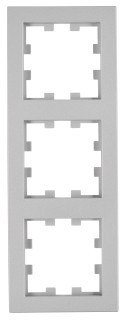 Three gang frame, Design CUBIC, silver, EV125303 Schrack Technik