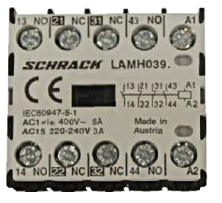 Micro Auxiliary Contactor 2NO+2NC, 3A, 24VAC main