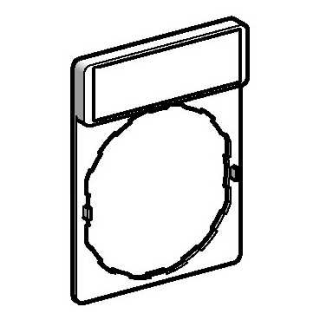 legend holder, Harmony XB4, 30 x 40mm, plastic, with legend 8 x 27mm, unmarked main