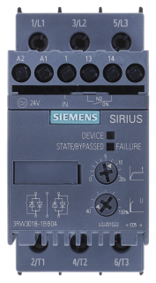 SIRIUS SANFTSTARTER, S00, 17,6A, 7,5KW/400V, 40GRAD, AC 200-480V, AC/DC 24V, SCHRAUBKLEMMEN 3RW30181BB04 Siemens main