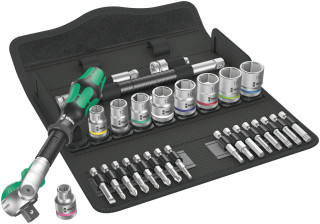 8100 SB 6 Zyklop Speed Ratchet Set, 3/8" drive, metric, 29 pieces, 05004046001 Wera main