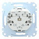Socket-outlet, Merten System M, mechanism with fixing frame, 2P + E, 16A, Schuko, with shutter, glossy, polar white alt_view_2