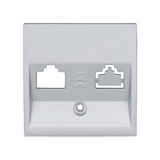 cover single data socket, silv