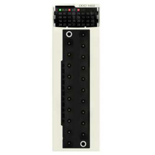 discrete output module, Modicon X80, 16 transistor outputs, 24V DC positive