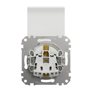Socket-outlet, Sedna Design & Elements, 16A, 250V, side earth, with shutter and lid, white main