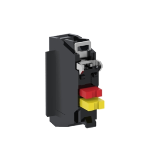 Contact block, Harmony XB4, Harmony XB5, single contact, silver alloy, screw clamp terminal, 1NC with monitoring main