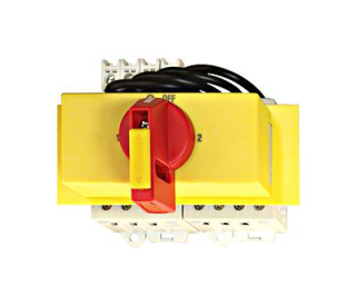 Changeover switch 4-pole, modular, 40A, lockable, DIN-rail main