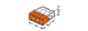 splicing connector, 3 contacts, 0,5...2,5 mm2, 450V/24A, for monolithic wires, 2273-203 Wago alt_view_2