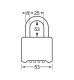 975DLHCOM | Brass resettable combination padlock - Hardened steel long shackle alt_view_2