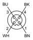 Konektors ar kabeli, M12, 4-PIN, taisns, mamma, kabelis 2m, IP65/IP67/IP69K, XZCP1141L2 Telemecanique alt_view_2