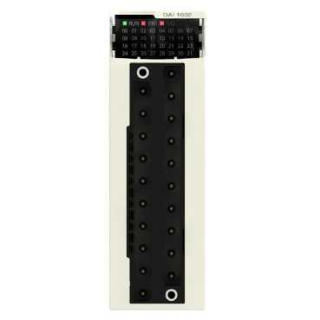 discrete input module, Modicon X80, 16 inputs, 24V AC or DC, positive or negative