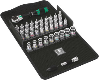 8100 SA All-in Zyklop Speed Ratchet Set, 1/4" drive, with holding function, metric, 42 pieces, 05003755001 Wera main
