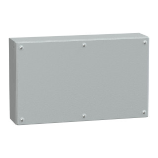 Metal industrial box plain door H300xW500xD120 IP66 IK10 RAL 7035 main