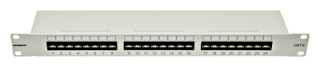 Patchpanel 19" 24xRJ45 unshielded Cat.6, 1U, RAL7035 main