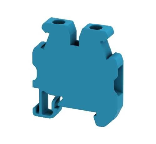 Mini terminal block, Linergy TR, screw type, feed through, 2 points, 2.5mm², for 15mm din rail, blue, set of 50 main